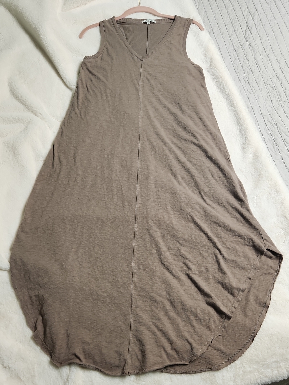 Z Supply Cotton Taupe Racerback Dress